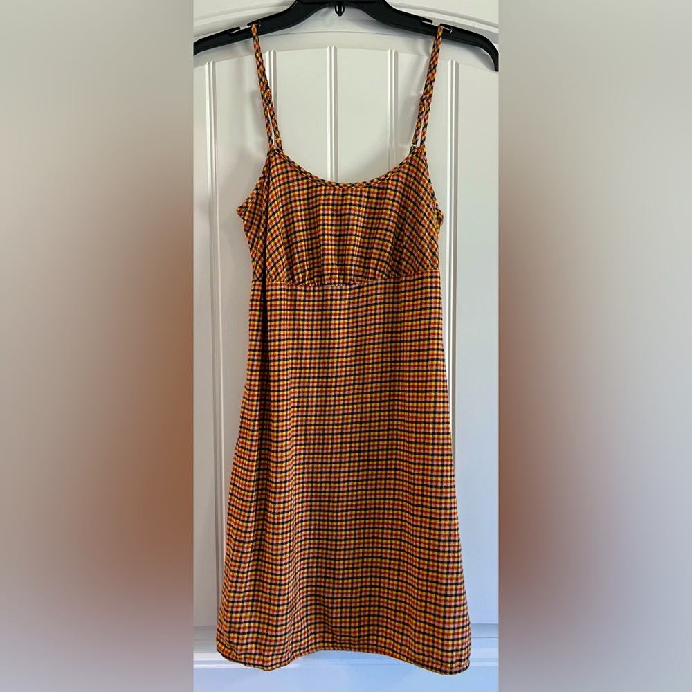 Wild Fable Flannel Babydoll Plaid Dress Spaghetti Strap Size XS - Picture 2 of 11